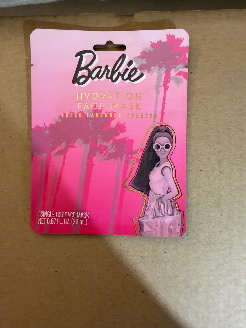 Barbie Hydration Face Mask - Pink Packaging with Gold Text